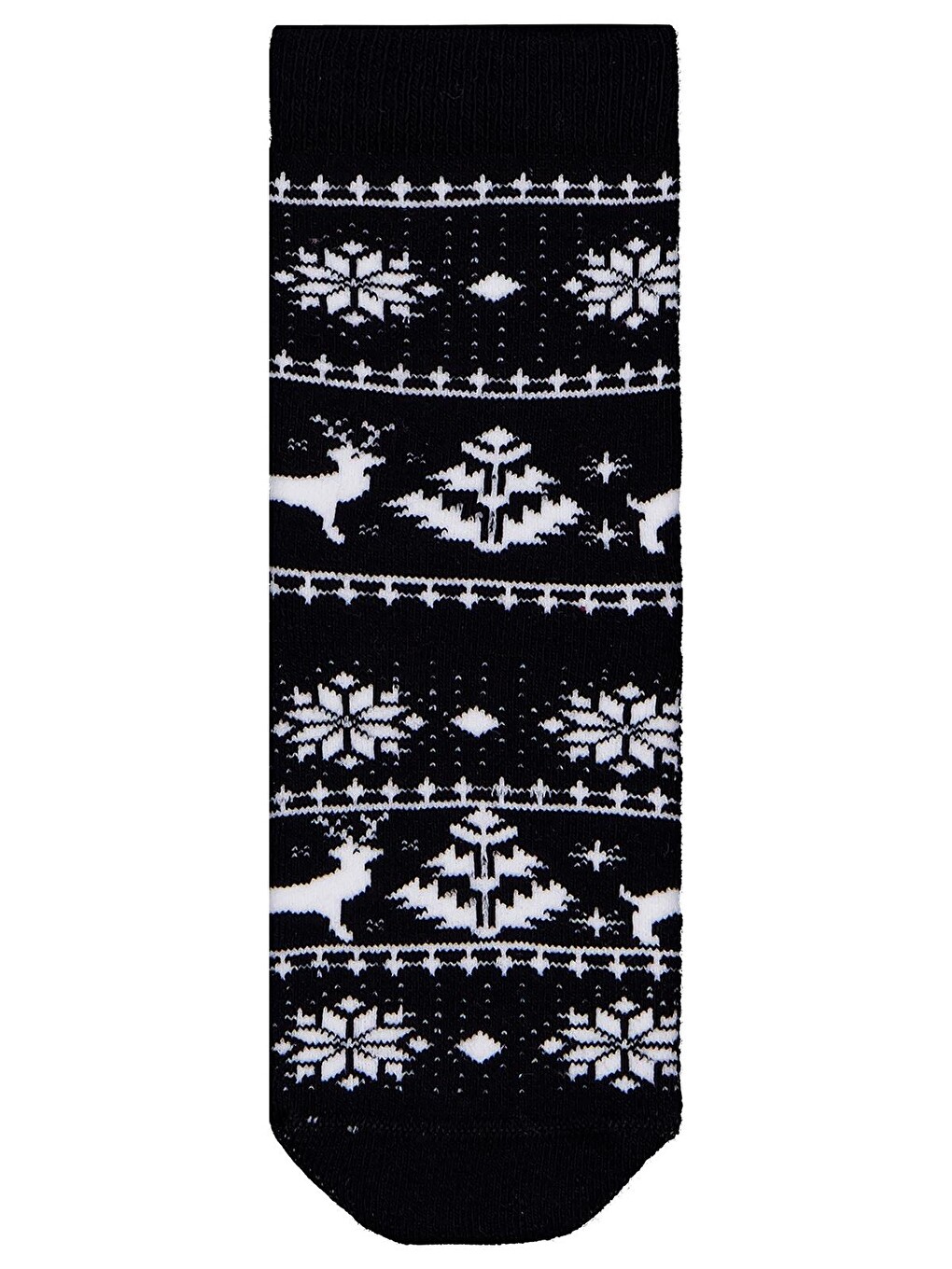 Beyaz Girls Snow Deer Havlu 2'li 3-11 Yaş Kız Soket Çorap - Standart-5