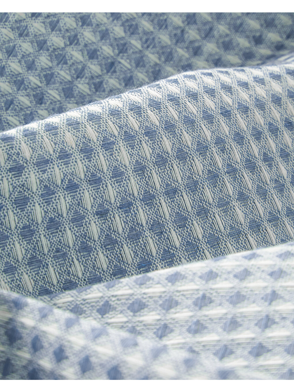 Modern Grid Tek Kişilik Pike 150x220 Cm Mavi-2