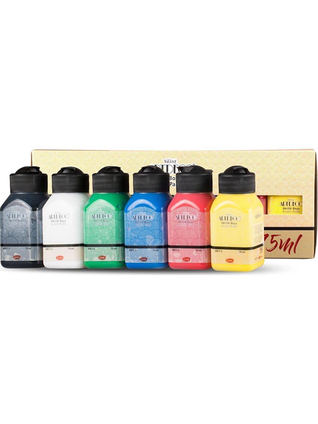 Artdeco Akrilik Boya Seti 6x75 ml Canlı Renkler