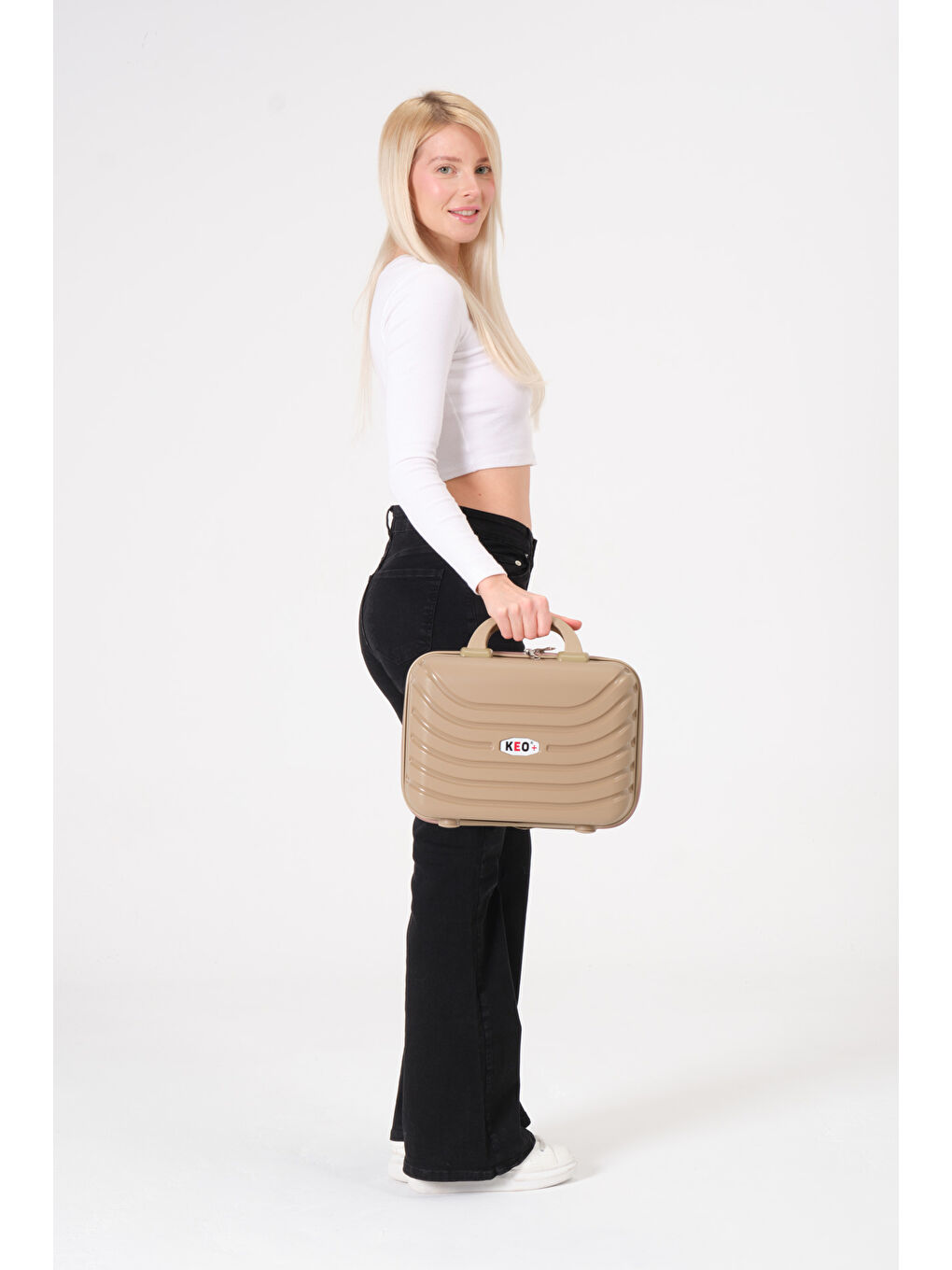 Makyaj Çantası Gold PP Valiz-2