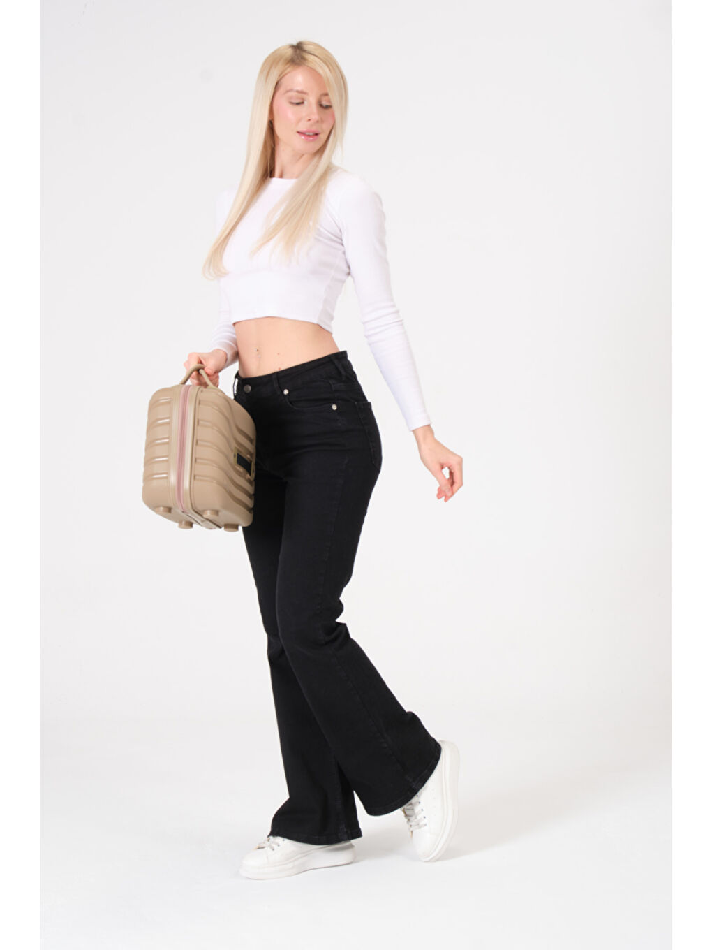 Makyaj Çantası Gold PP Valiz-4