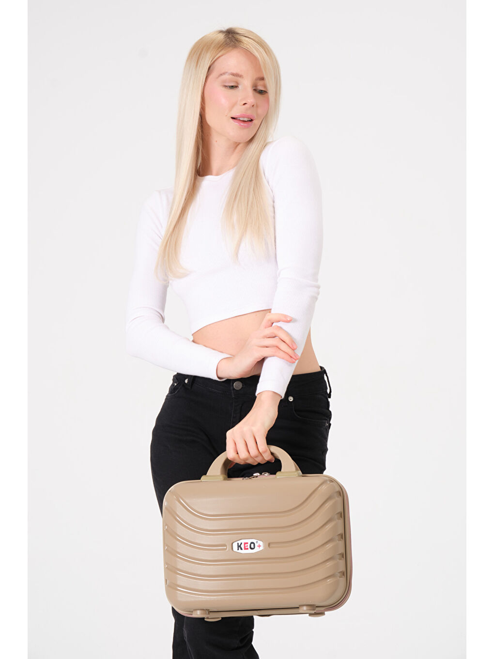 Makyaj Çantası Gold PP Valiz-6