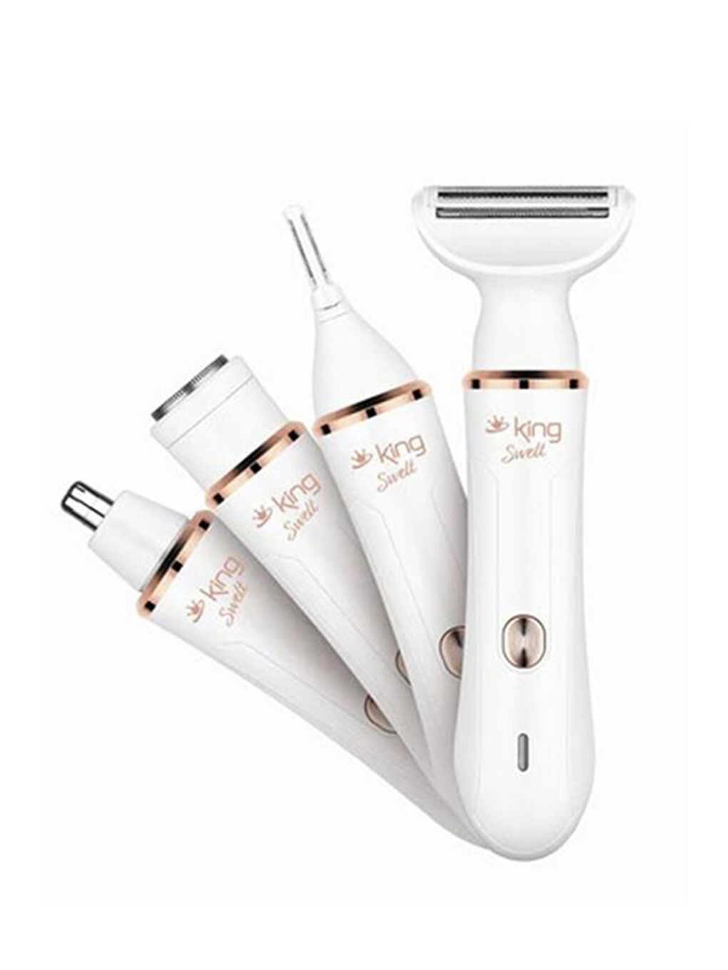 King K1111 Swelt Epilatör 4 in 1 Arada Epilasyon Cihazı - Şarjlı  Kaş Burun Tüm Vücut Seti