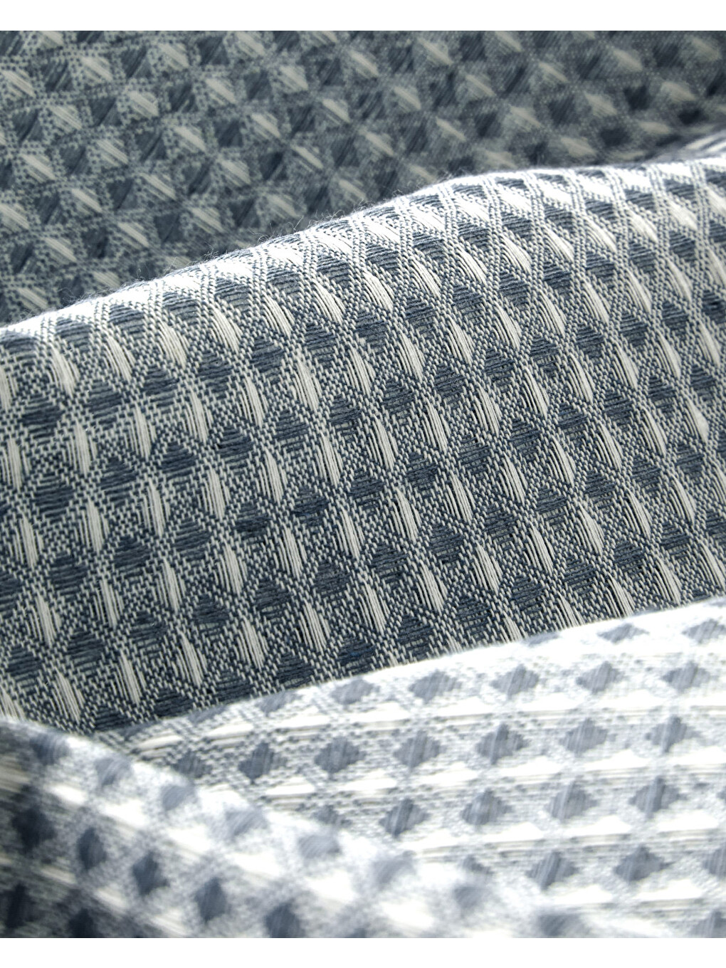 Modern Grid Tek Kişilik Pike 150x220 Cm Lacivert-2