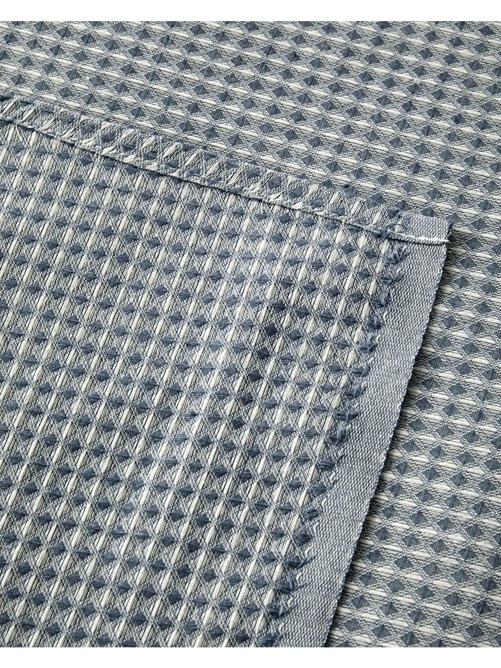 Modern Grid Tek Kişilik Pike 150x220 Cm Lacivert-3