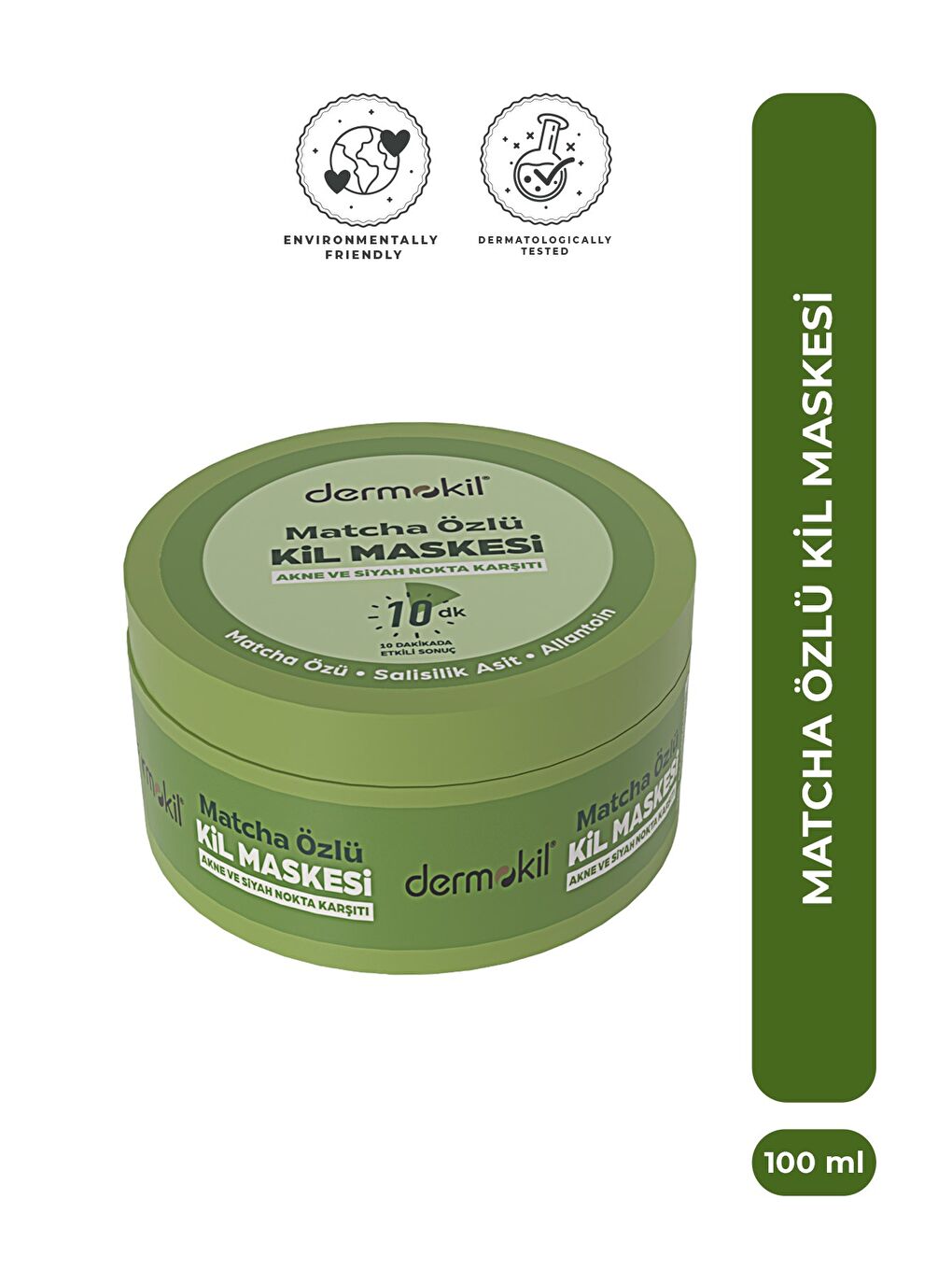 Matcha Özlü Akne ve Siyah Nokta Karşıtı Kil Maskesi 100 ml