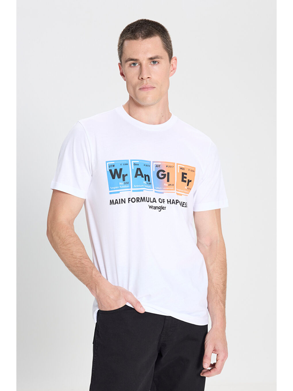 Regular Fit Normal Kesim Bisiklet Yaka Beyaz Tişört-1