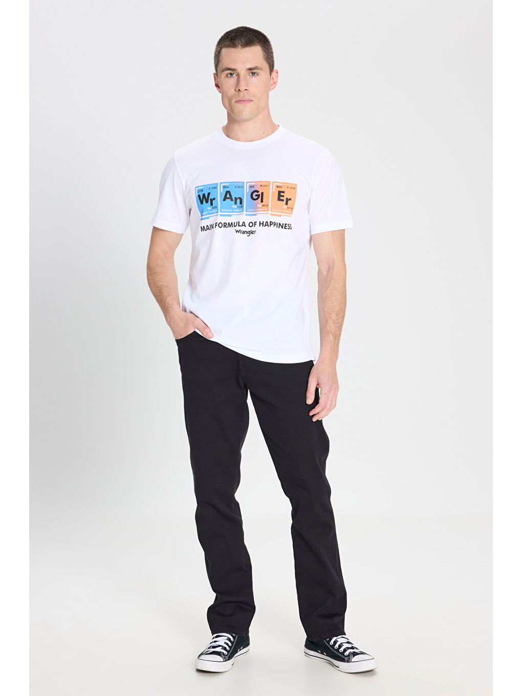 Regular Fit Normal Kesim Bisiklet Yaka Beyaz Tişört-2