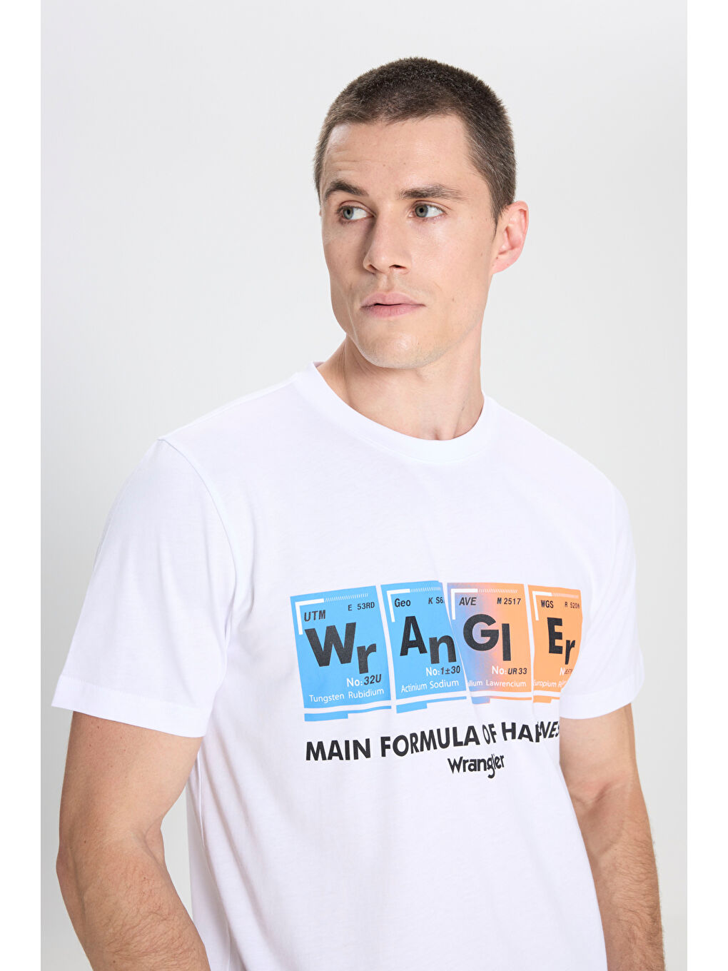 Regular Fit Normal Kesim Bisiklet Yaka Beyaz Tişört-3