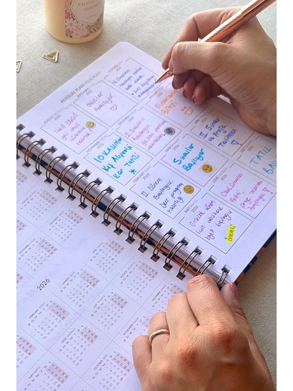 Akademik Ajanda 17x24 cm Spiralli 25/26 Retro-4