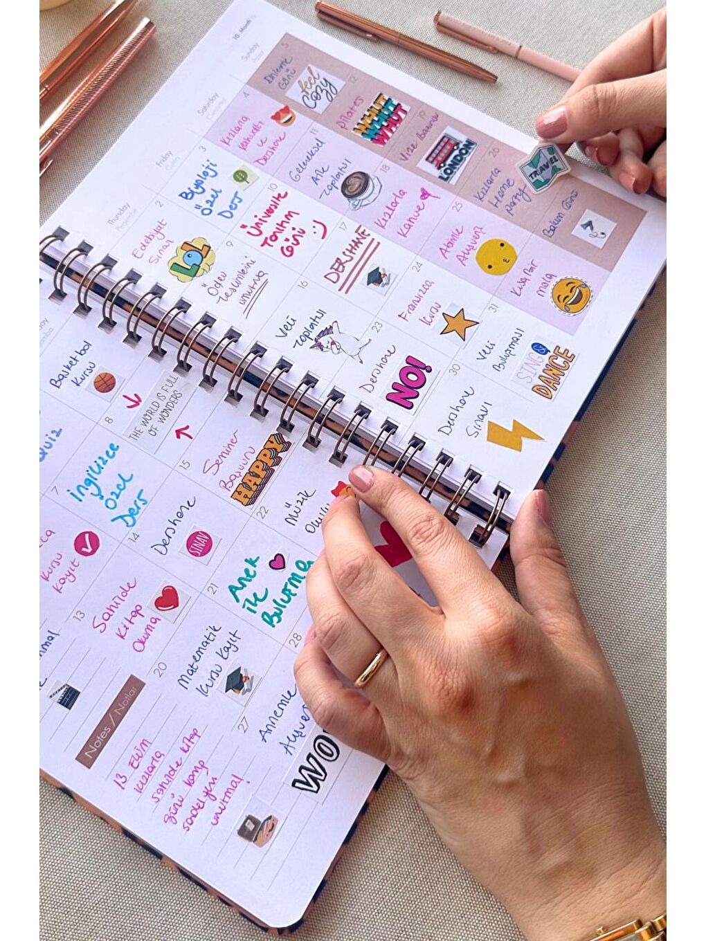 Akademik Ajanda 17x24 cm Spiralli 25/26 Wave-1