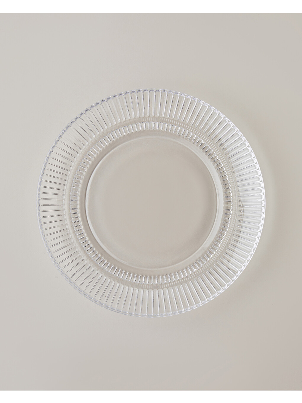 Renksiz Lucent Cam Pasta Tabağı 20 Cm Şeffaf-1