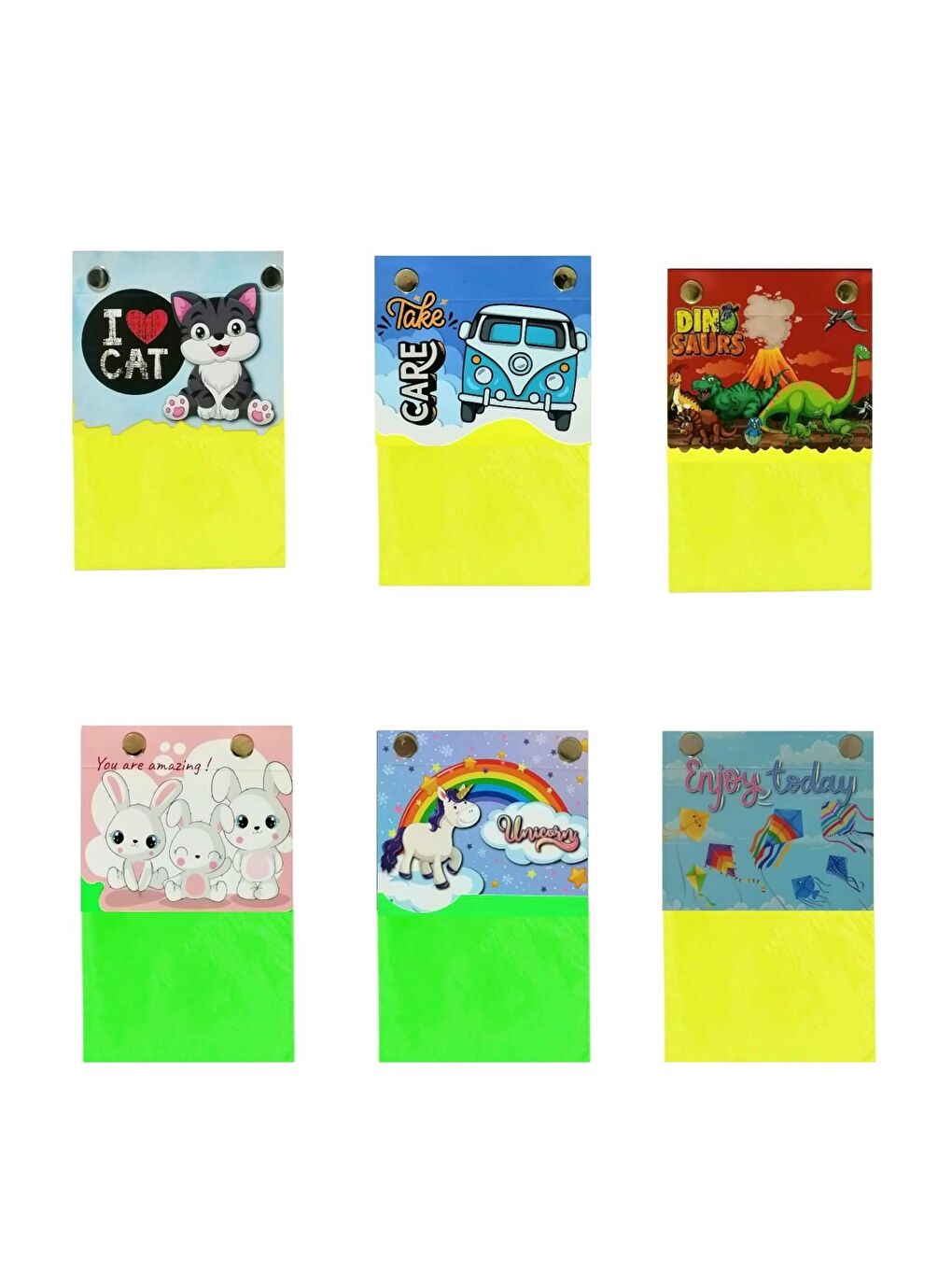 A6 Bloknot 80 Yapışkan Yaprak Desenli