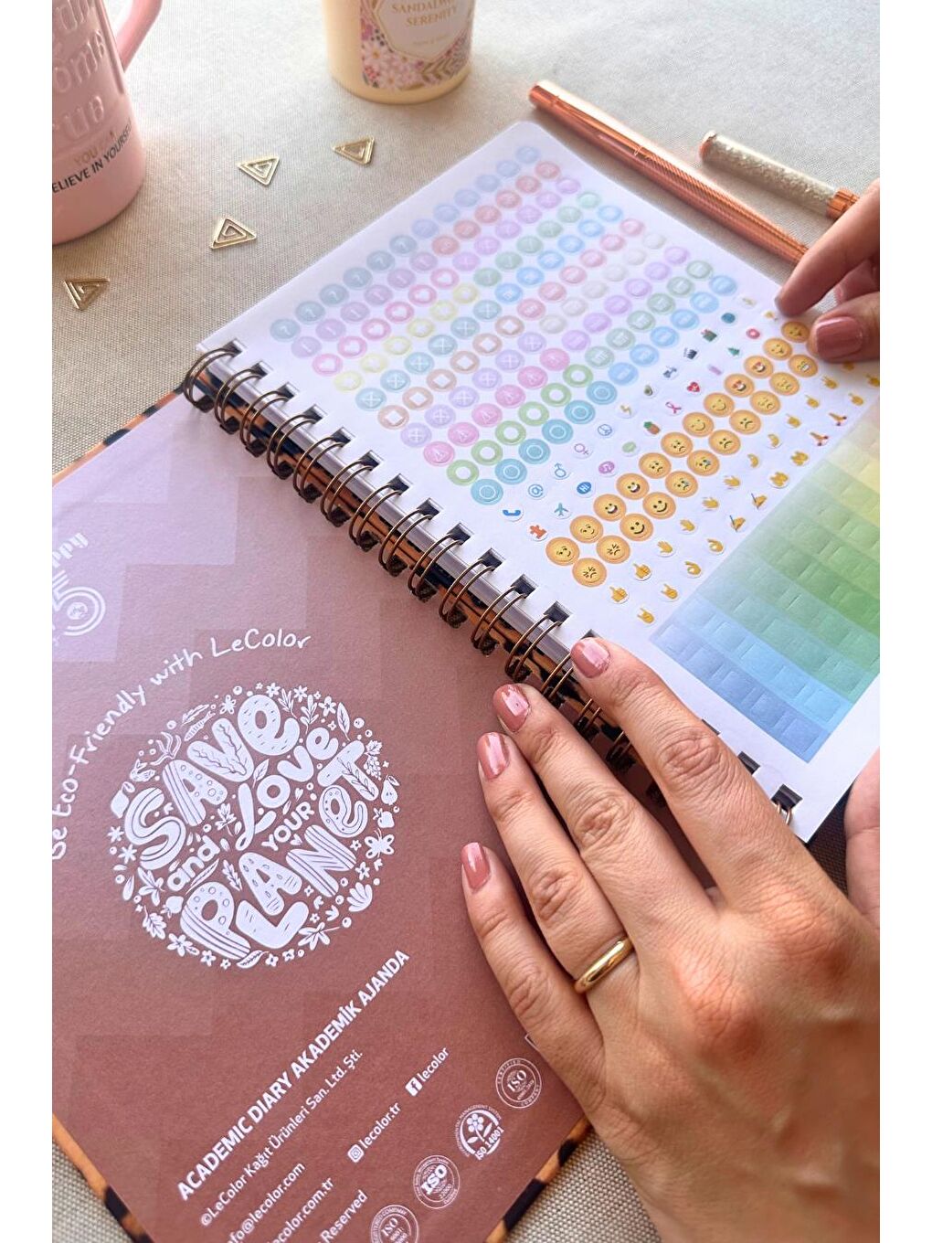 Akademik Ajanda 17x24 Spiralli 25/26 Marble-3