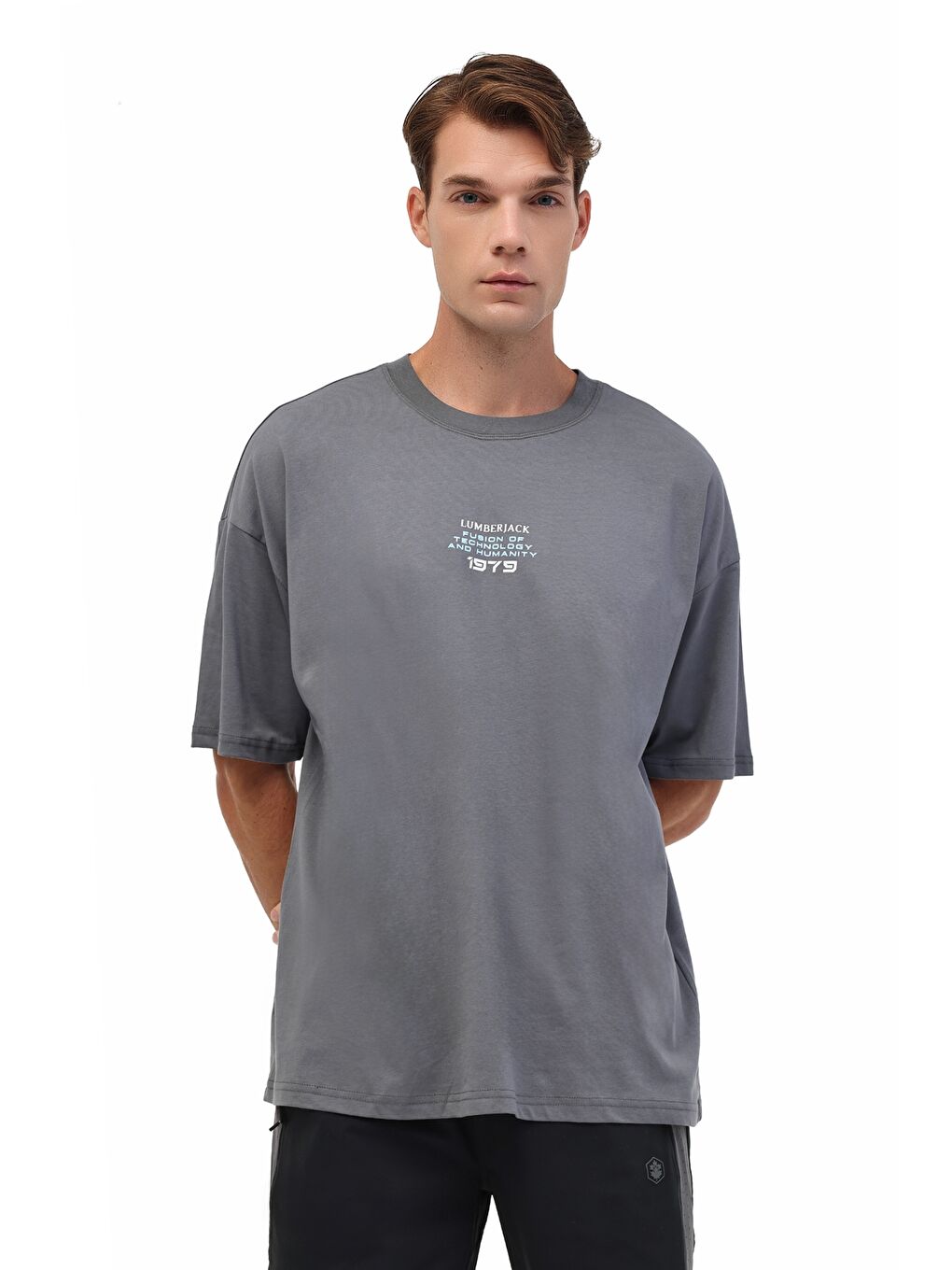 Karışık ML HENRY 12FL-14 5FX A ANTRASIT Erkek Kısa Kol T-Shirt