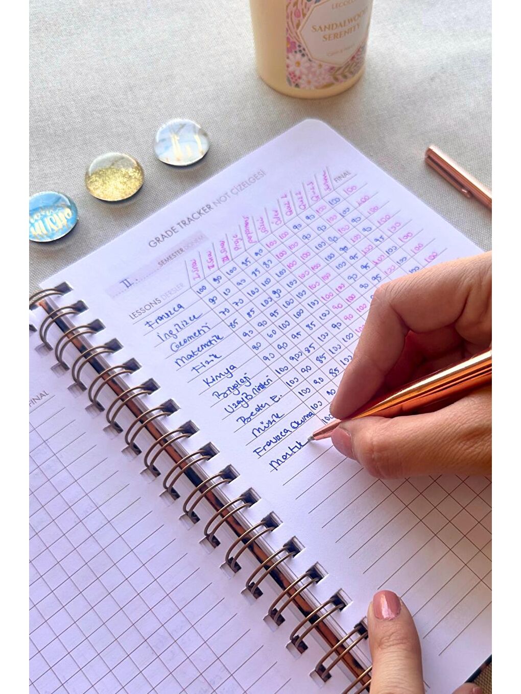 Akademik Ajanda 17x24 Spiralli 25/26 Marble-6