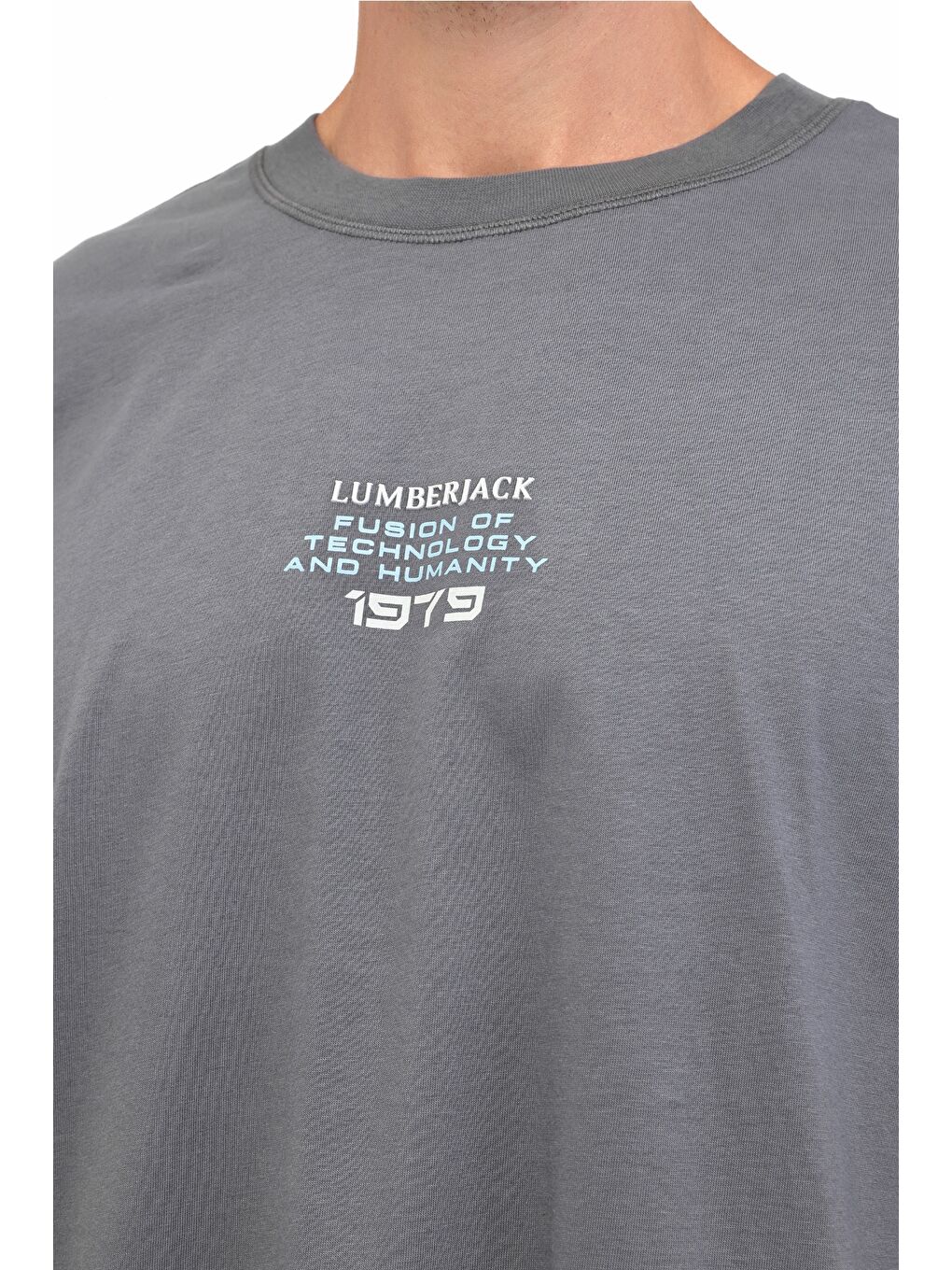 Karışık ML HENRY 12FL-14 5FX A ANTRASIT Erkek Kısa Kol T-Shirt-1