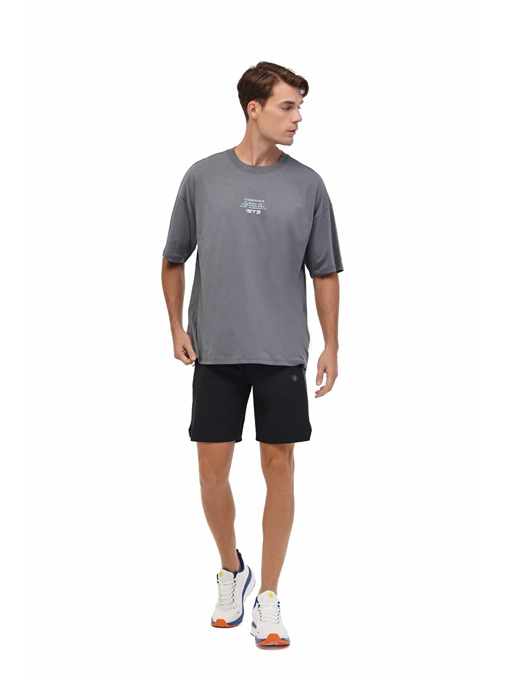 Karışık ML HENRY 12FL-14 5FX A ANTRASIT Erkek Kısa Kol T-Shirt-2