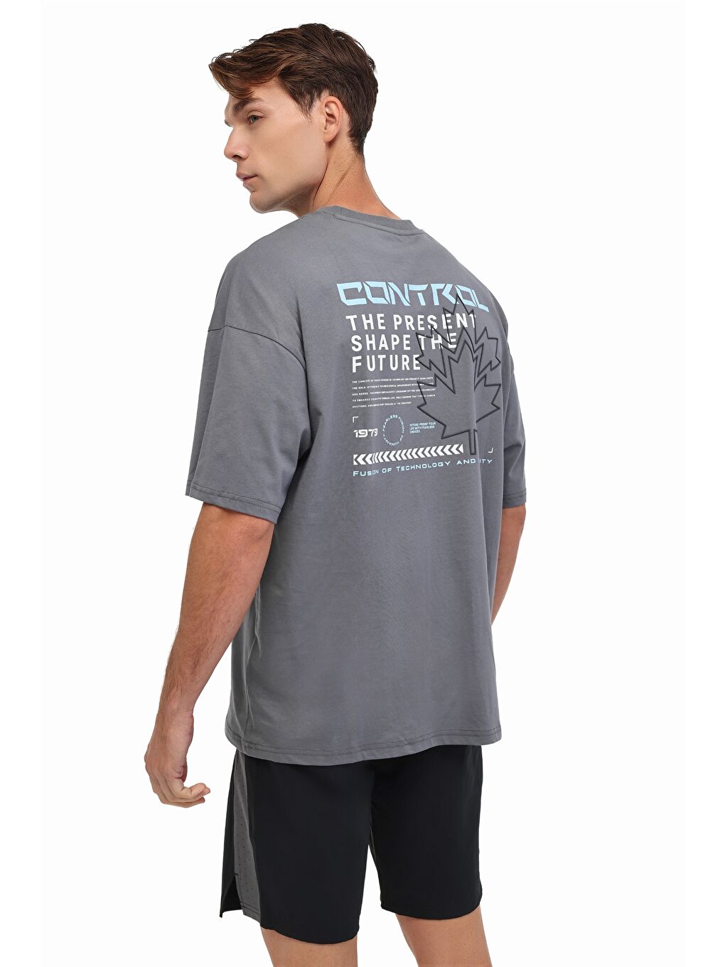 Karışık ML HENRY 12FL-14 5FX A ANTRASIT Erkek Kısa Kol T-Shirt-3