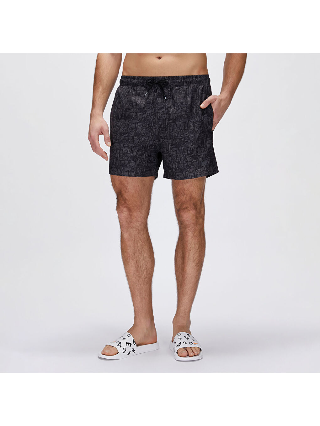 Moshe Erkek Siyah Mayo-1