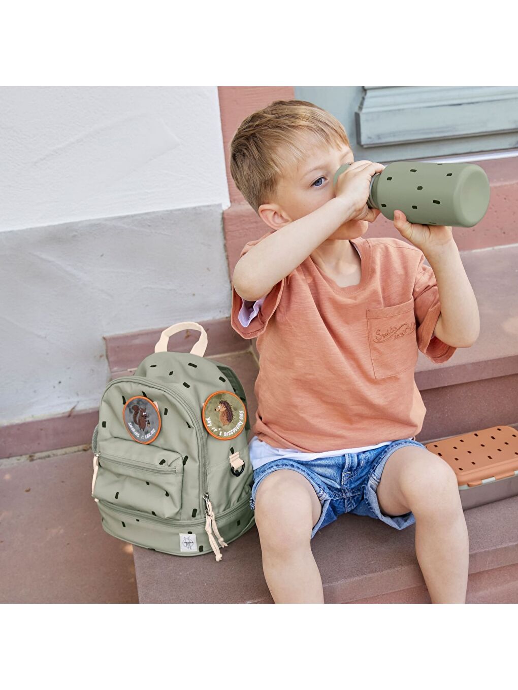 Happy Prints Mini Sırt Çantası Light Olive-8