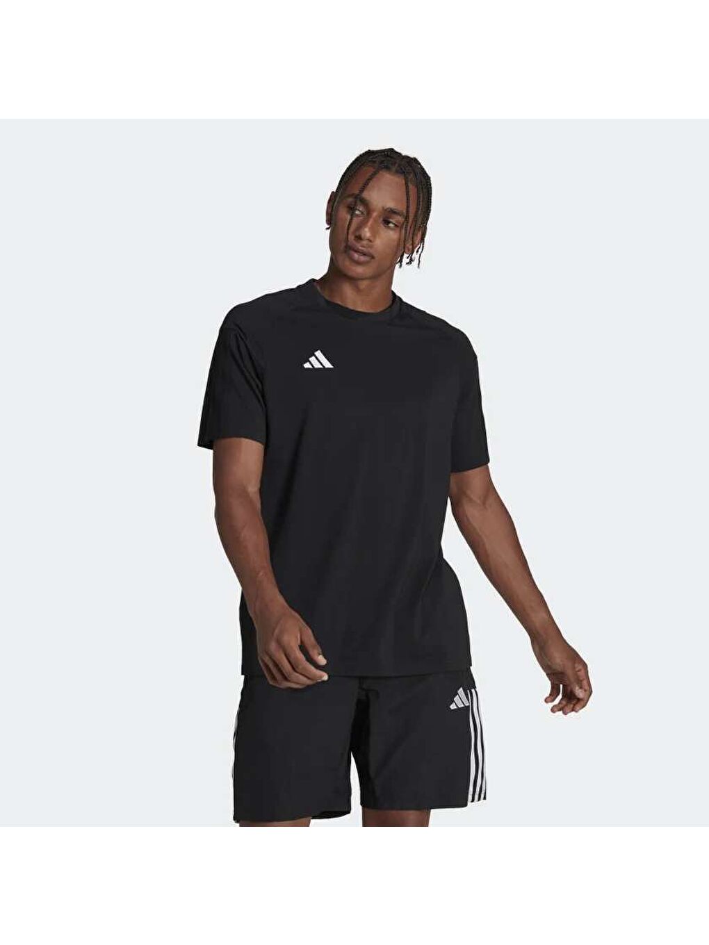 Tiro 23 Competition Erkek Siyah Bisiklet Yaka Spor Tişört