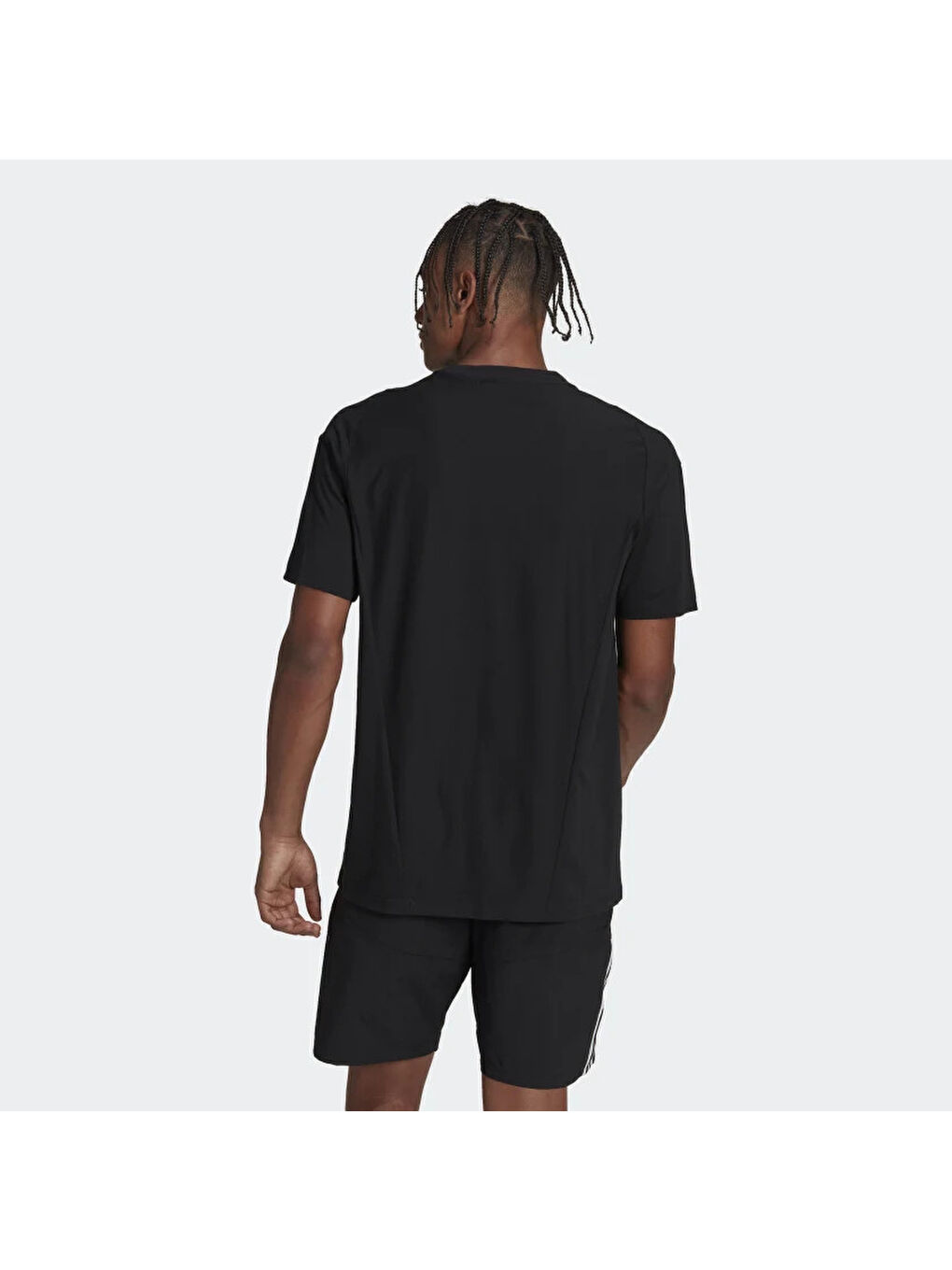 Tiro 23 Competition Erkek Siyah Bisiklet Yaka Spor Tişört-1