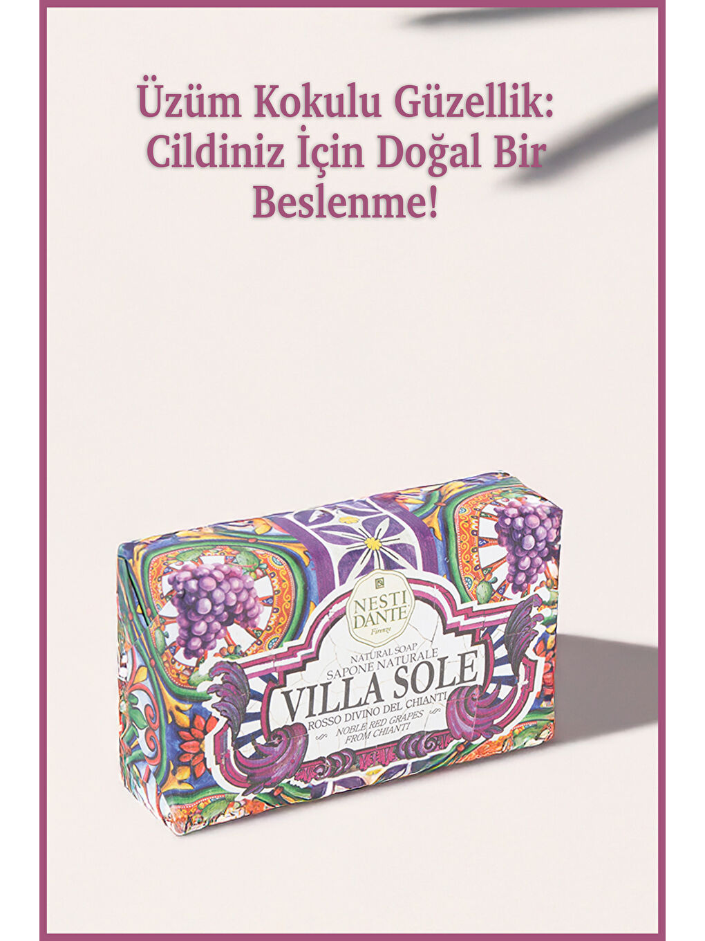 Villa Sole Rosso Divino Del Chianti Katı Sabun 250gr | Antioksidan l Üzüm Özü-4
