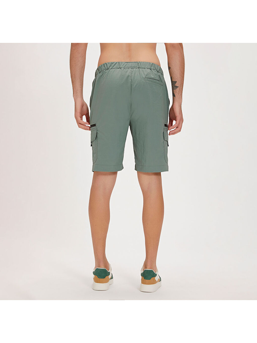 Richard Erkek Haki Kargo Şort-1