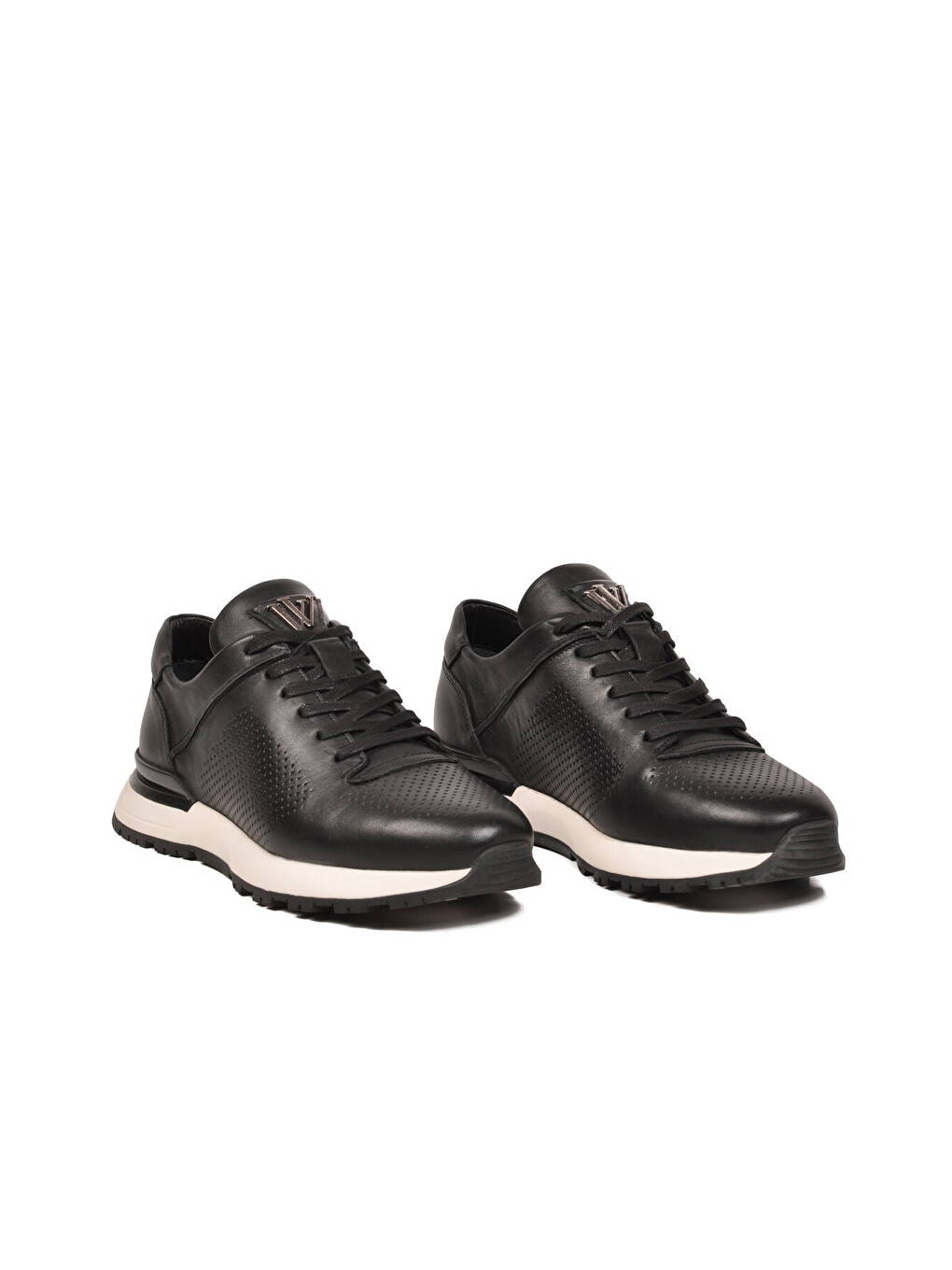 Siyah Bağcıklı Hakiki Deri Erkek Sneaker M217 M-2