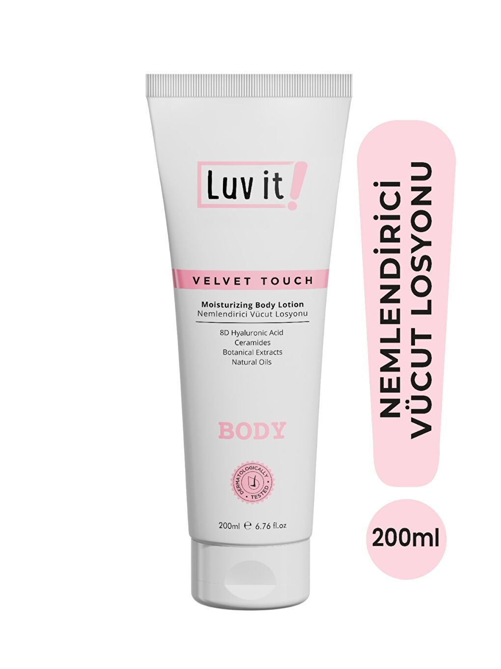 Nemlendirici Vücut Losyonu - Hyaluronik Asit ve Seramid İçeren Body Lotion 200 ml
