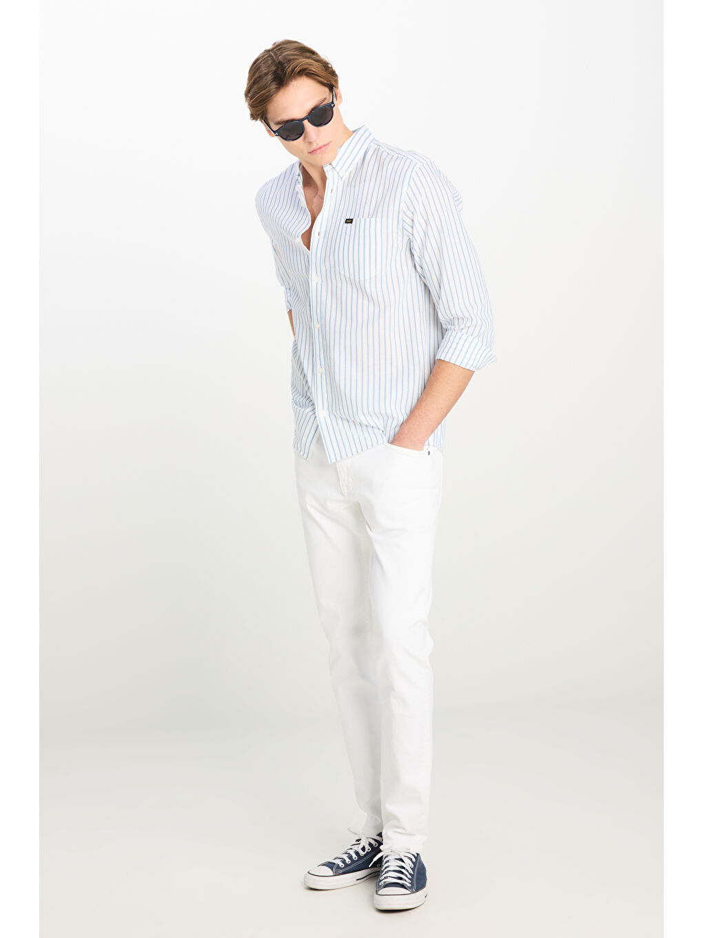 Regular Fit Normal Kesim %100 Pamuk Beyaz Gömlek-3