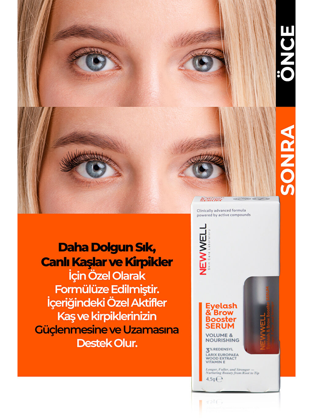 Eyelash&Brow Booster Serum|Kaş ve Kirpik Serumu Güçlendirme Etkili 4.5GR-1