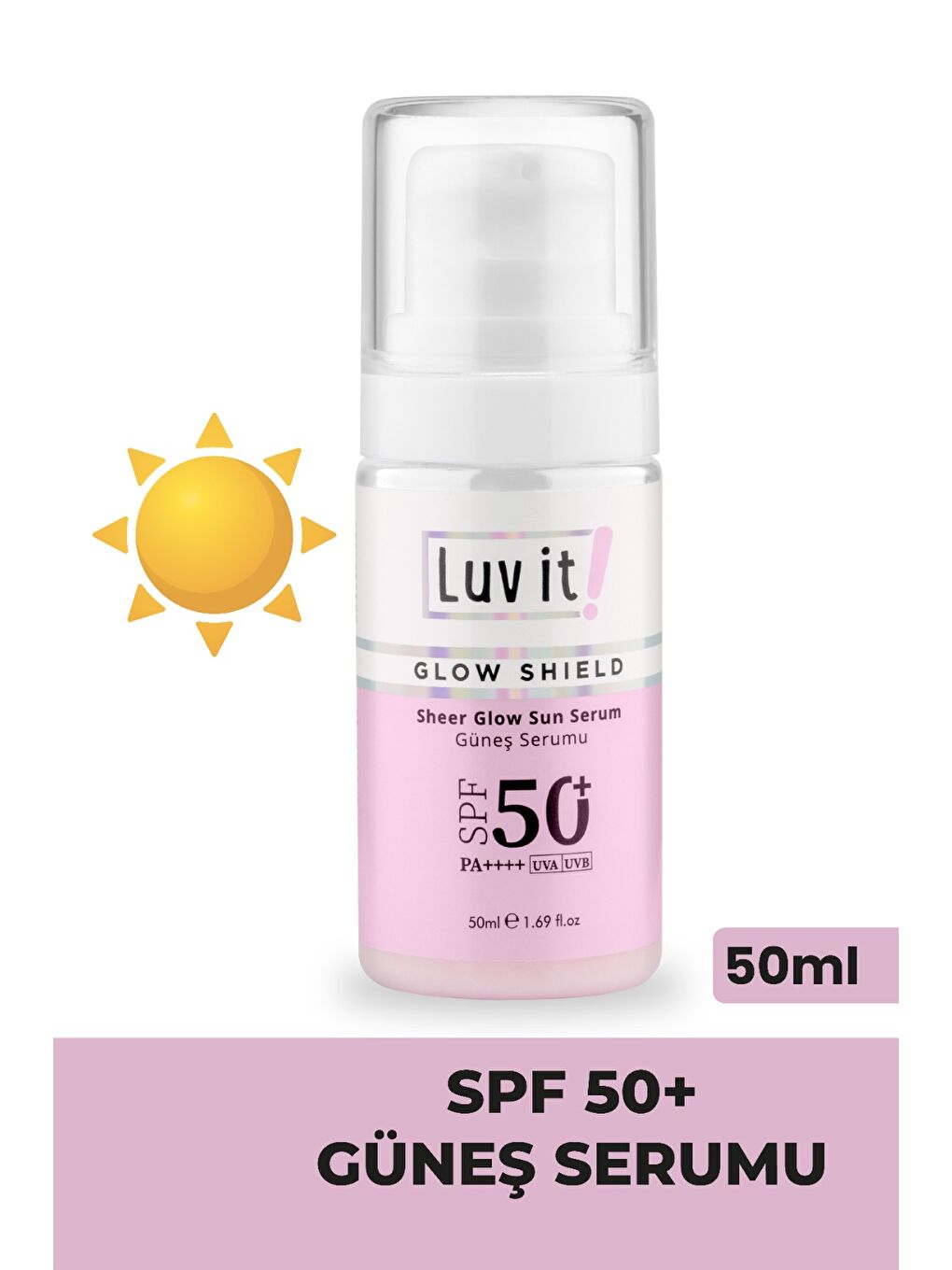 SPF 50+ Leke Karşıtı Güneş Serumu - Yüz ve Cilt Bakımı için Güneş Koruyuculu Serum 50 ml-3