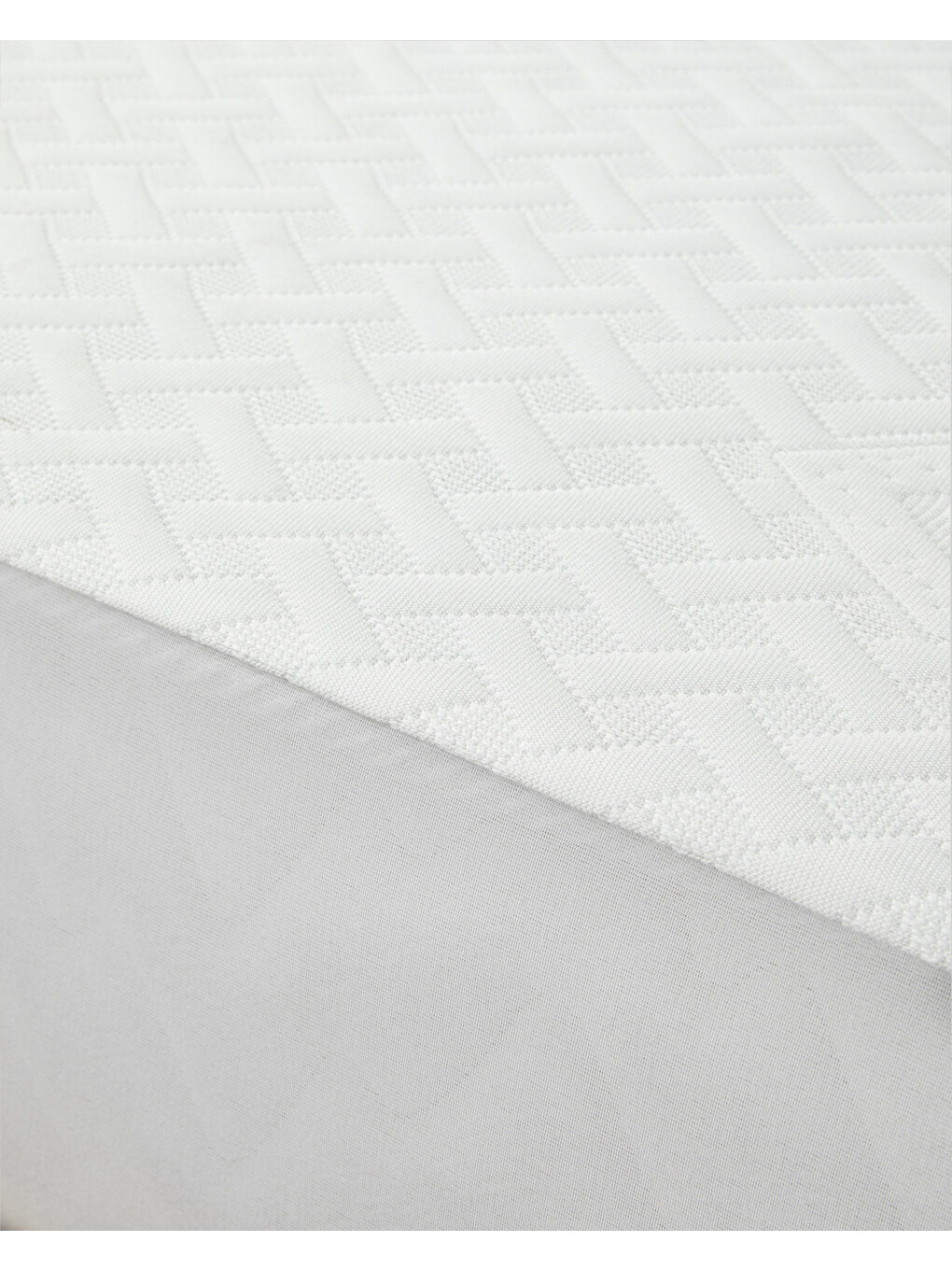 Soft Care Örme Sıvı Geçirmez Tek Kişilik Alez 100x200 Cm Beyaz-2