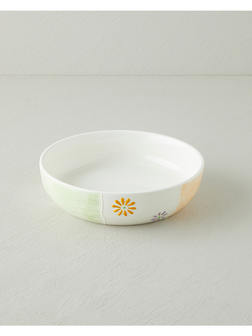 Beyaz Patchie Stoneware Kase 21 Cm Renkli-1