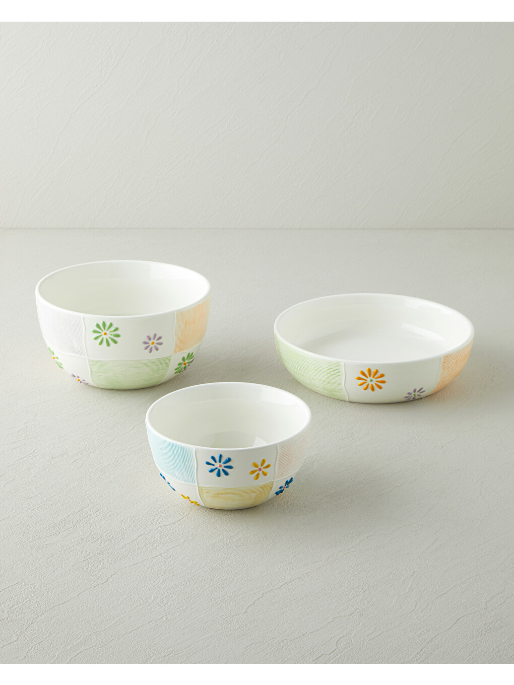 Beyaz Patchie Stoneware Kase 21 Cm Renkli-3