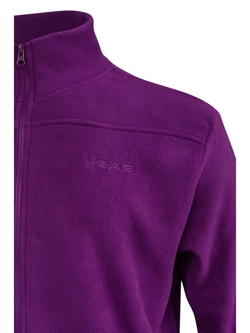 Larry Erkek Tam Fermuarlı Polar Sweatshirt Mor-2