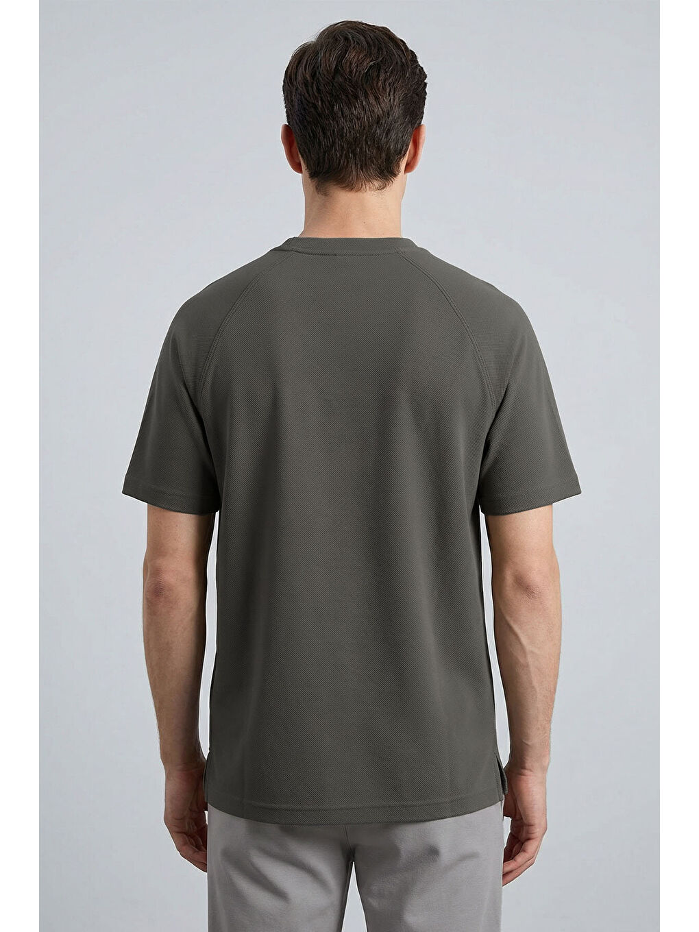 Haki Rahat Form Esnek Nefes Alabilir Erkek T-Shirt - 88495-2