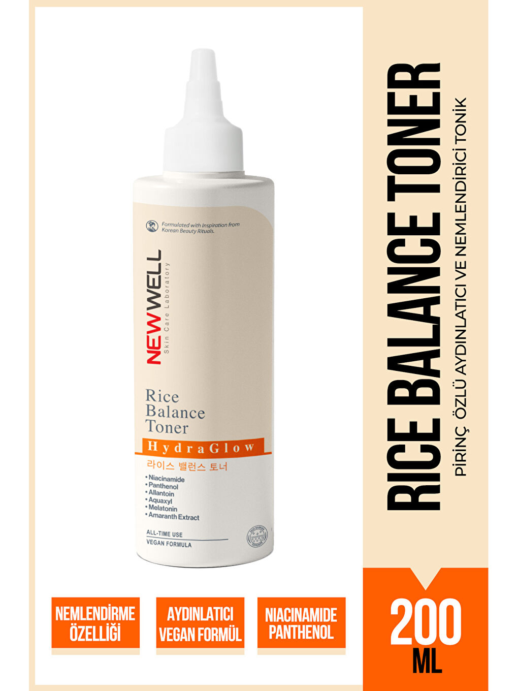 Rice Balance Toner | Pirinç Özlü Nemlendirici ve Aydınlatıcı Toner 200 ML