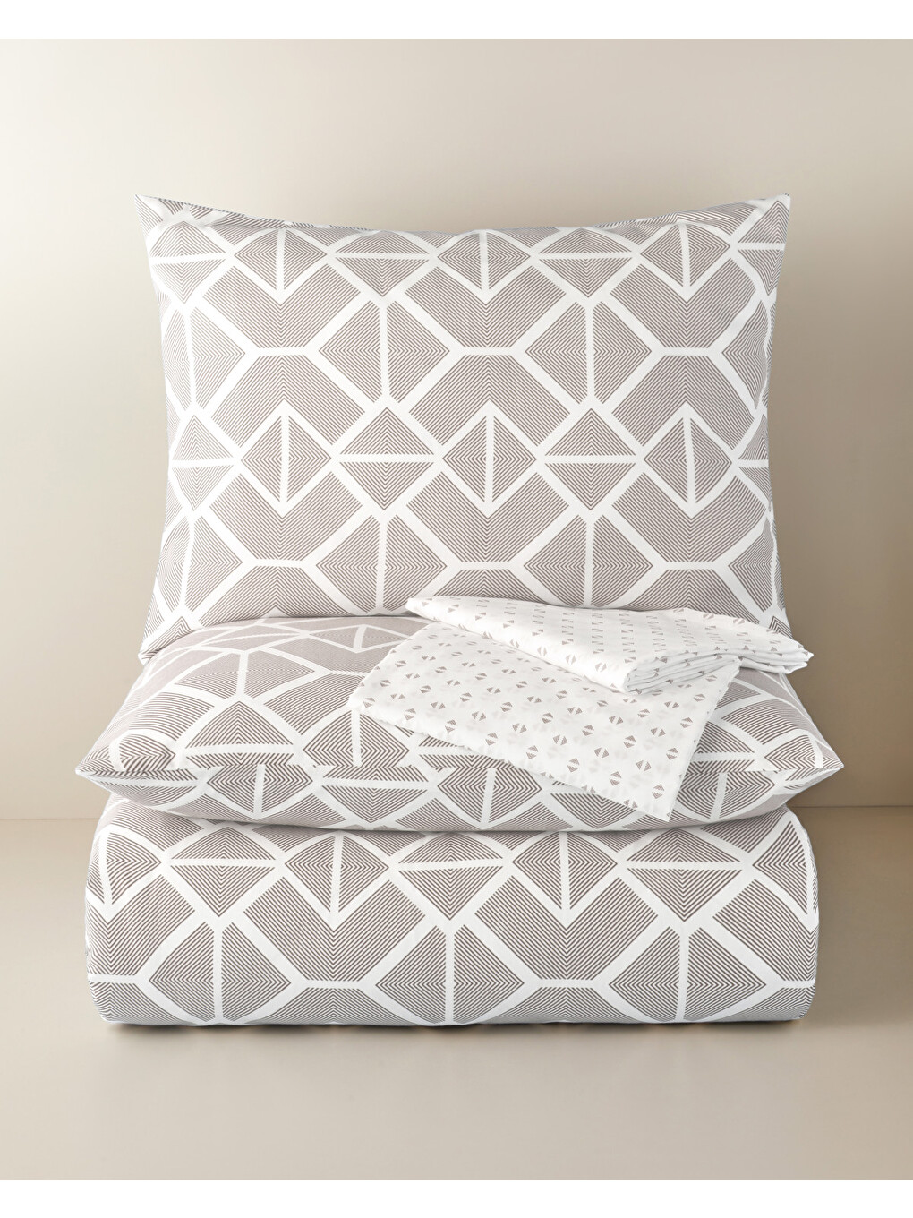 Triweave Kolay Ütülenir Çarşaflı Çift Kişilik Nevresim Takımı 200x220 Cm Bej