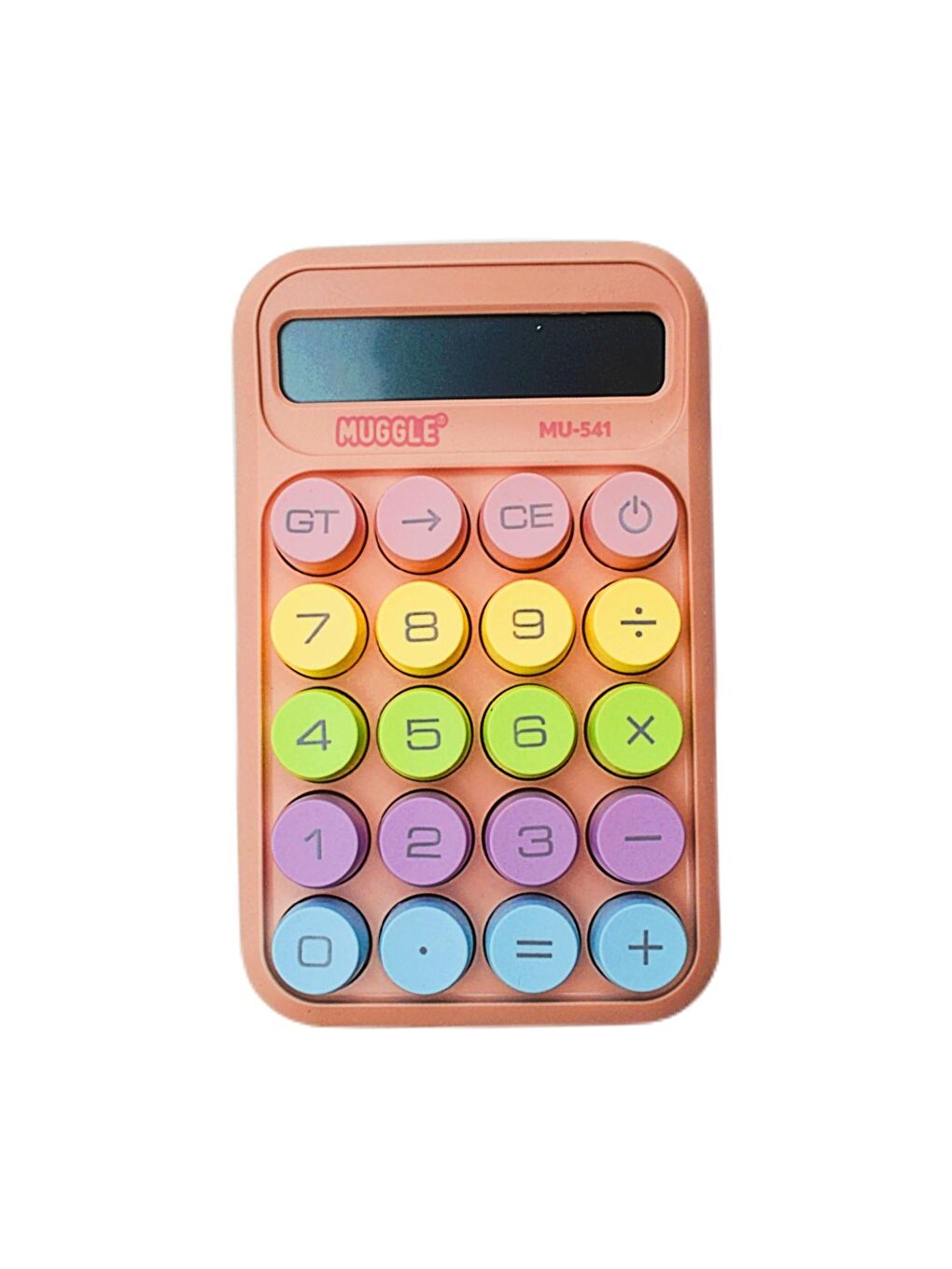 MU-541 Masaüstü 10 Haneli  Pilli Hesap Makinesi Pembe-1
