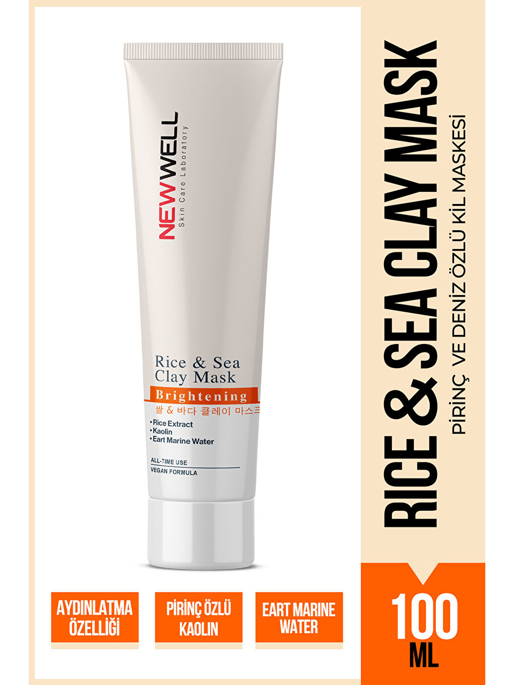 Rice & Sea Clay Mask | Pirinç ve Deniz Özlü Kil Maskesi 100 ML
