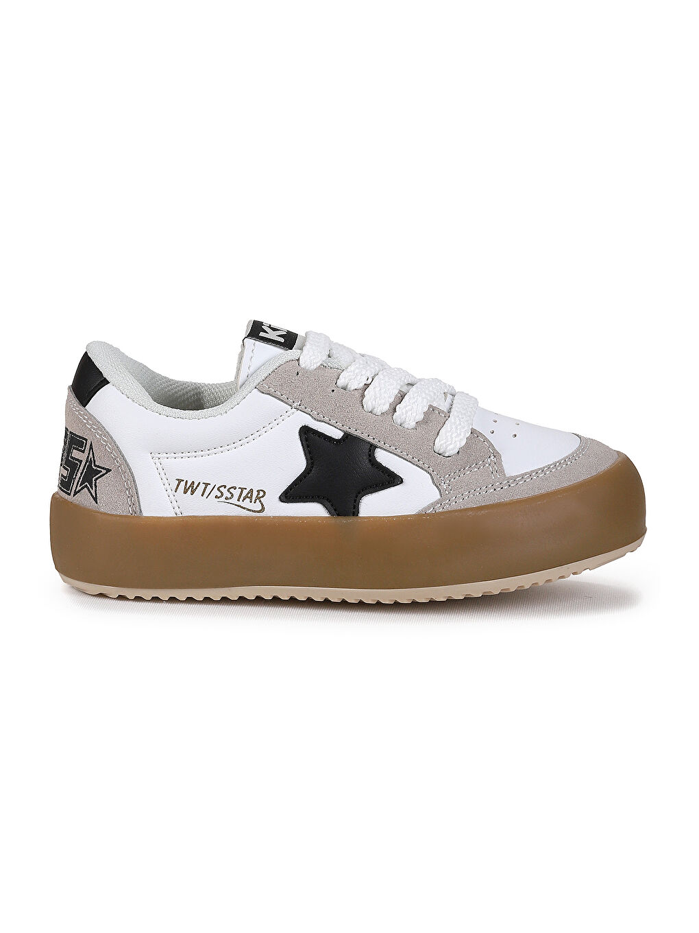 Beyaz Rida Günlük Cırtlı Bağcıklı Erkek Çocuk Spor Ayakkabı-3