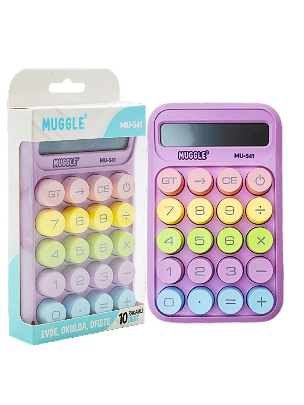 MU-541 Masaüstü 10 Haneli  Pilli Hesap Makinesi Mor