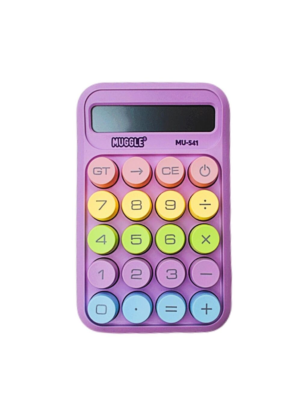 MU-541 Masaüstü 10 Haneli  Pilli Hesap Makinesi Mor-1