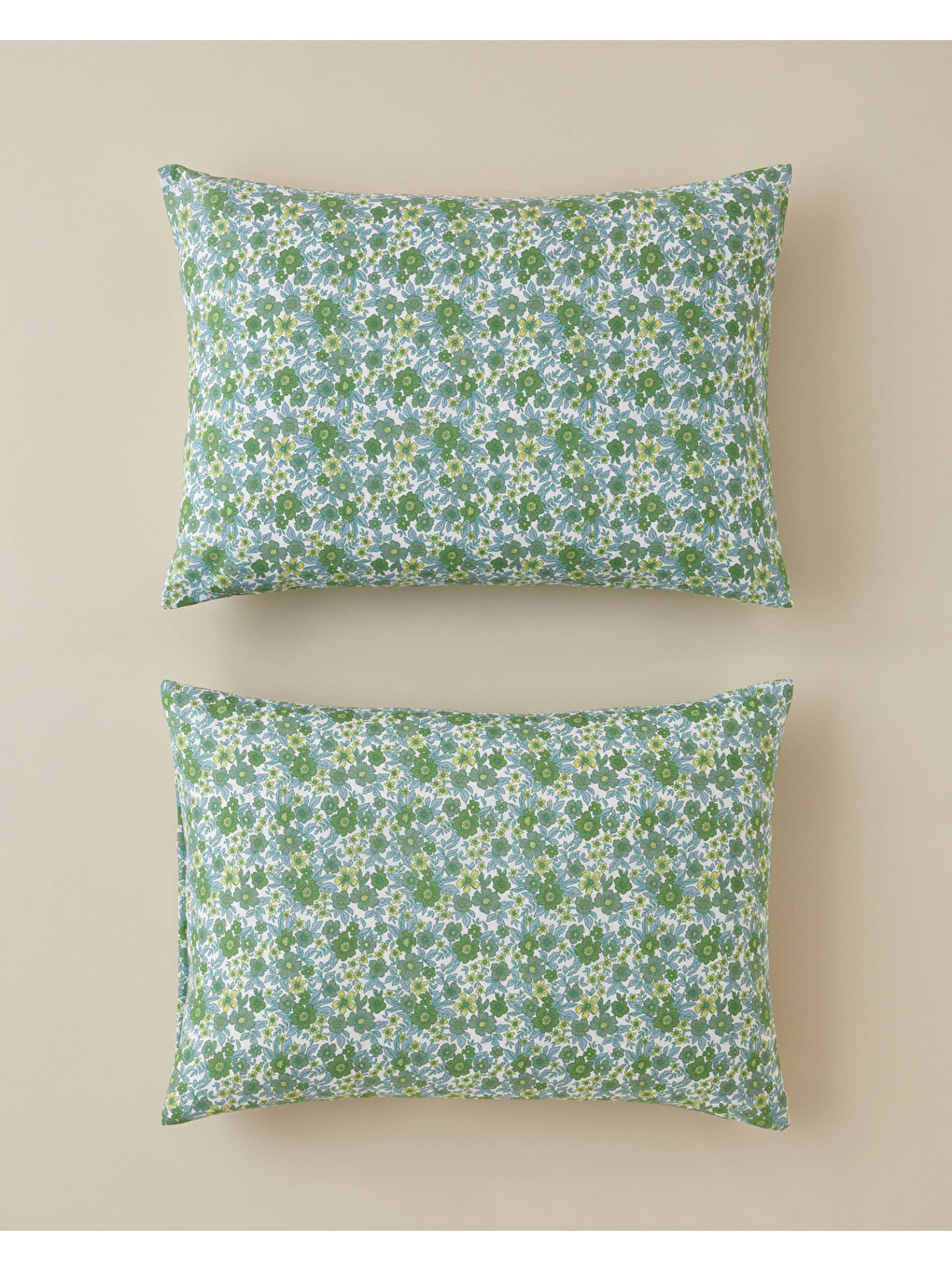 Petty Chic Kolay Ütülenir 2'li Yastık Kılıfı 50x70 Cm Yeşil
