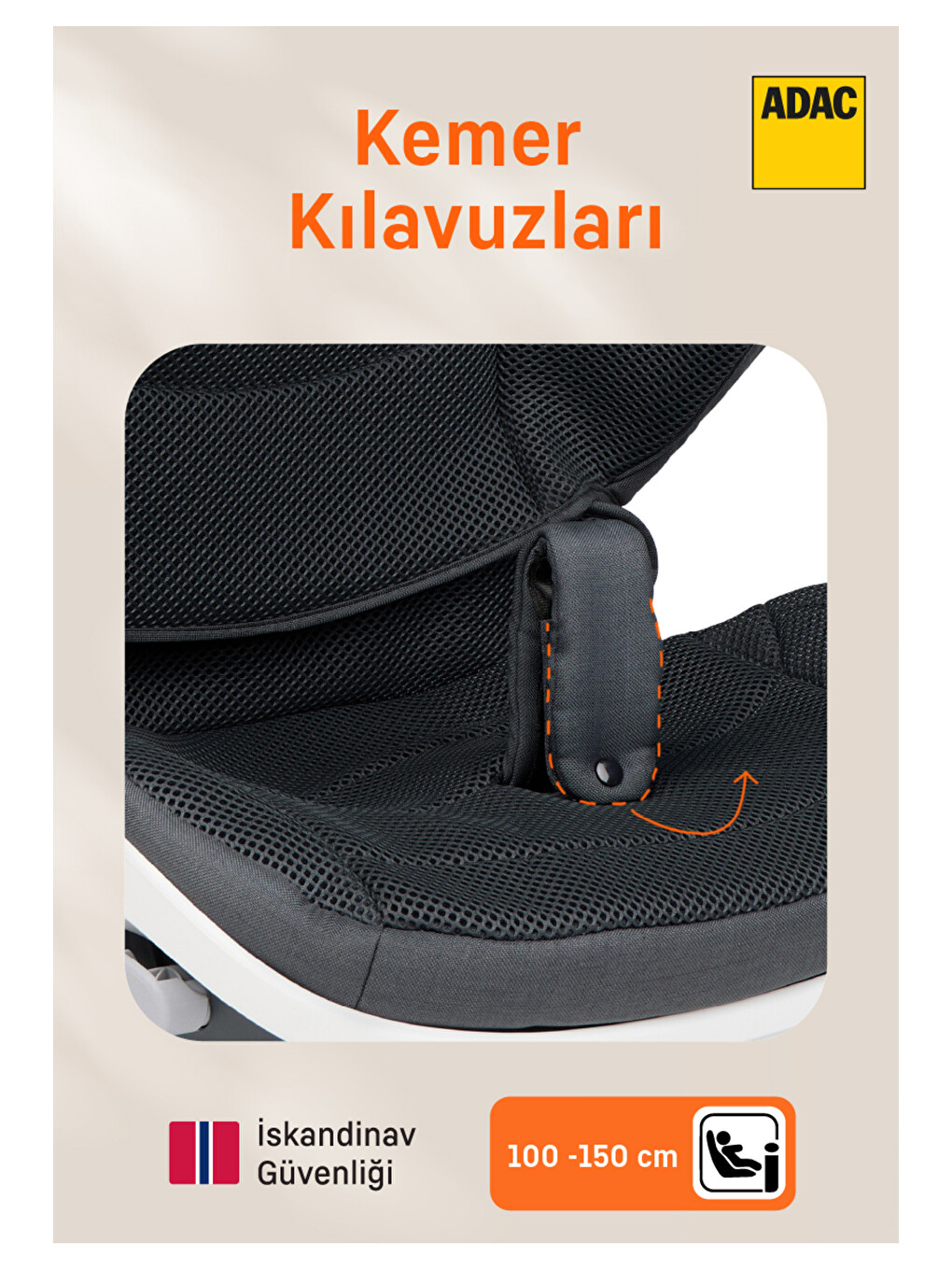 İzi Flex Fix 2 I-size Oto Koltuğu 15-36 Kg Anthracite Mesh-2