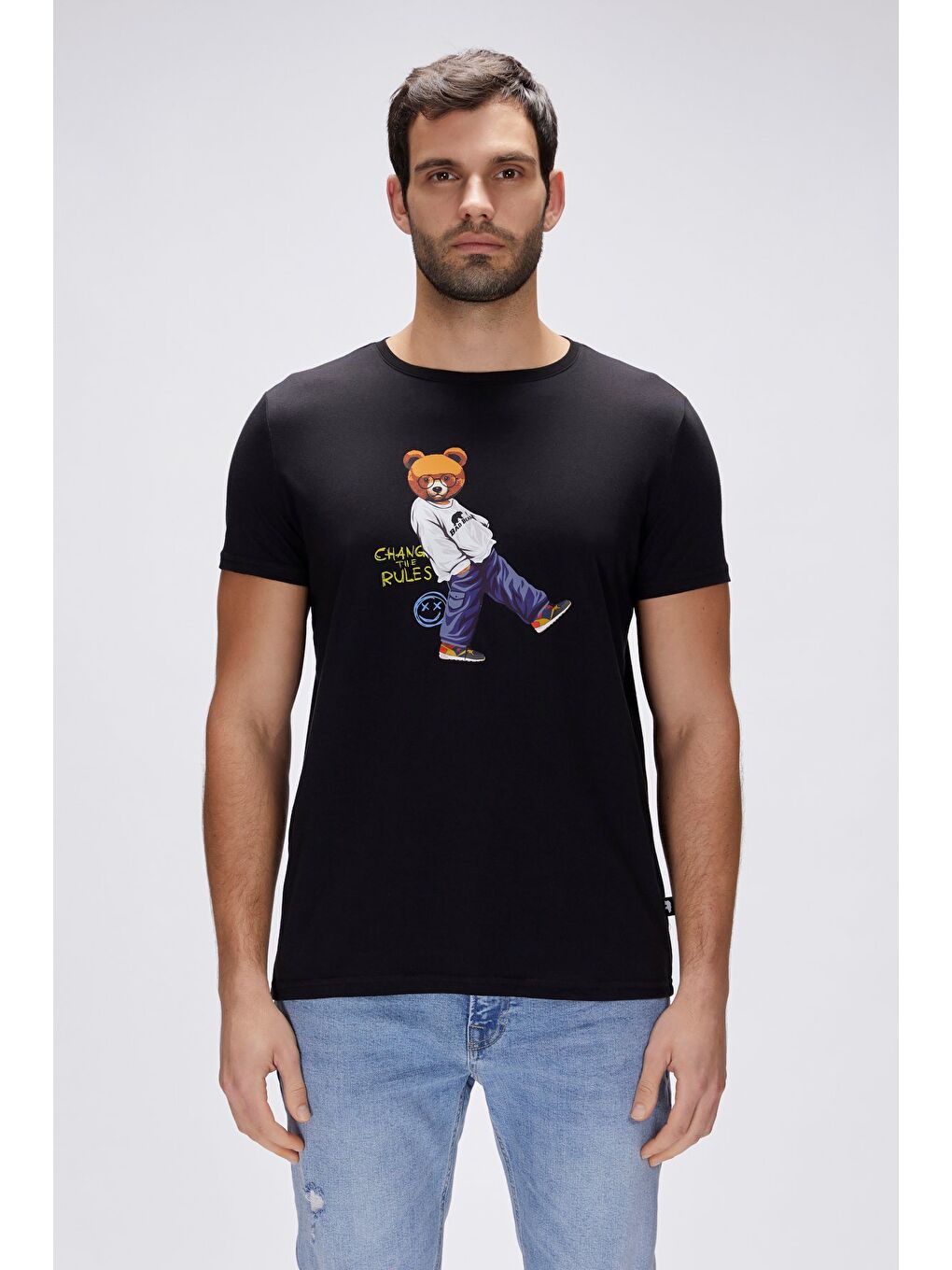 Bad Bear Nash Siyah Erkek Baskılı Tişört