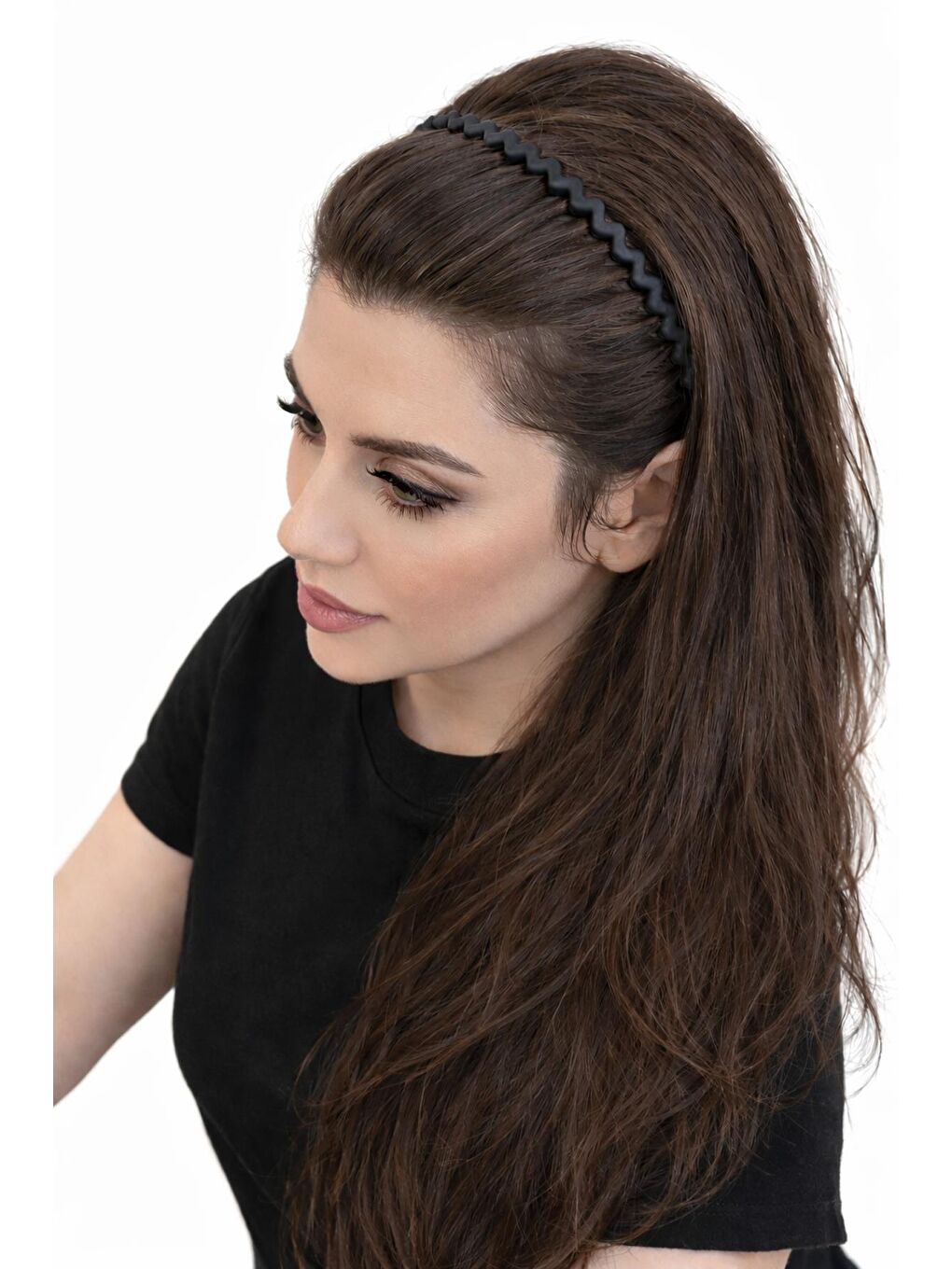 Siyah Renk Kaymayan Tarak Detaylı Taç-1